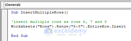 VBA Macro to Insert Multiple Row of a Range in Excel