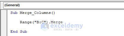 VBA to Merge Columns in Excel