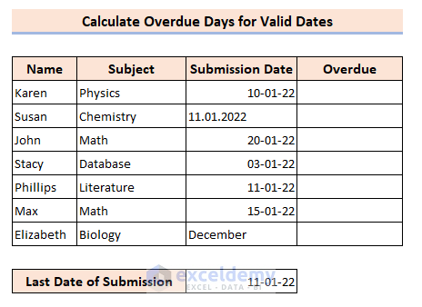 Calculate Overdue Days for Valid Dates Using IsDate in VBA