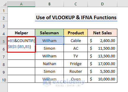 Finding Second Match with Excel VLOOKUP & IFNA Functions