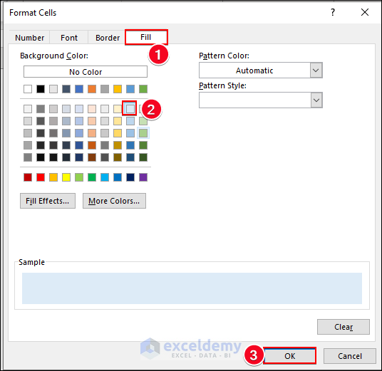 13-Selecting any color from the Fill tab
