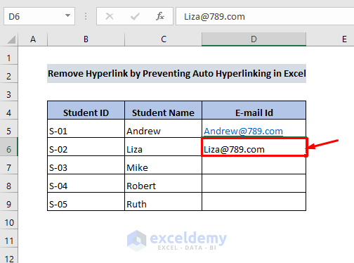 Remove Hyperlink in Excel Permanently by Preventing Auto hyperlinking 