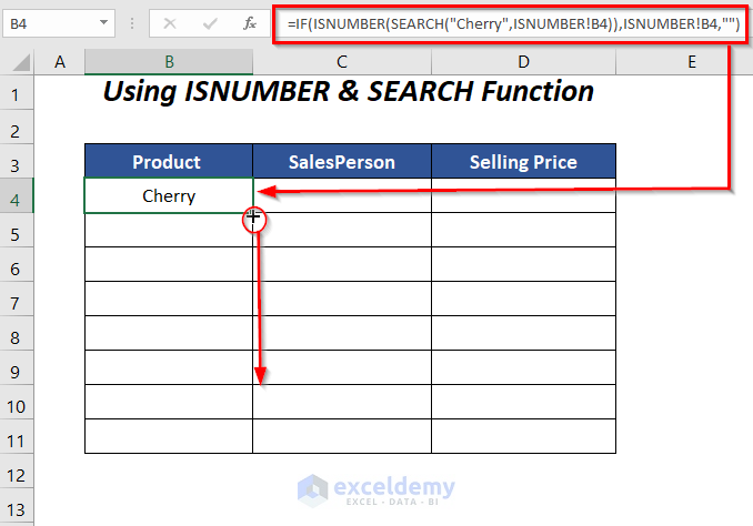 ISNUMBER & SEARCH function