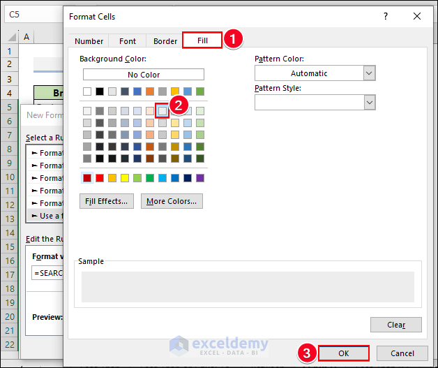 25-Selecting any color from the Fill tab