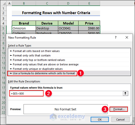 30-Apply formula to format rows