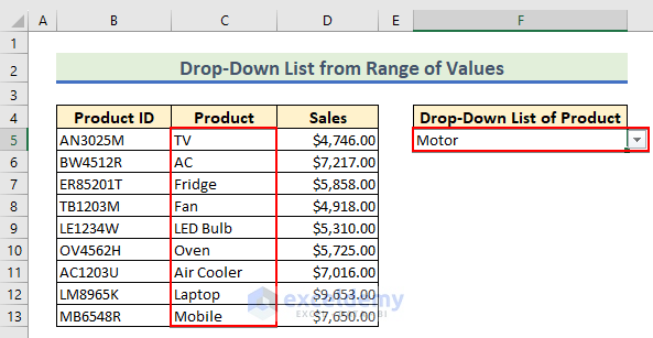 36-Enter any other values outside the list in the Excel data validation list