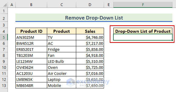 39-Removing the drop-down list