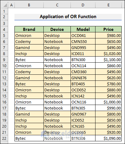 44-Formatting cells using the OR function