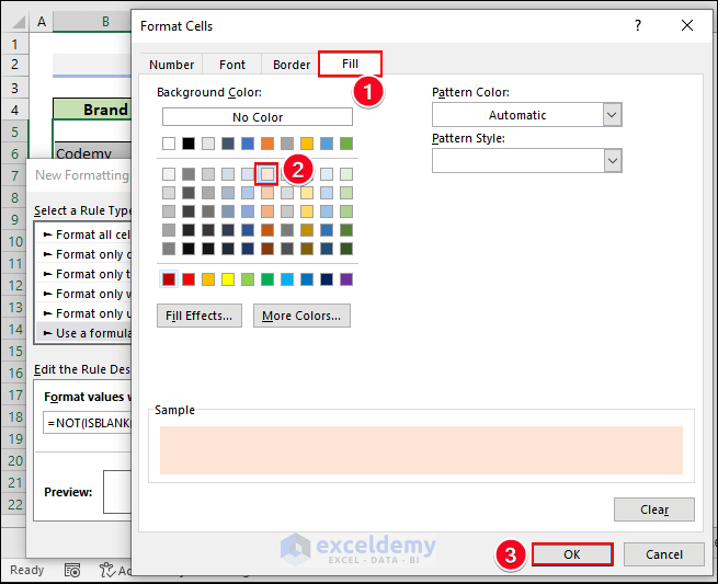 49-Selecting any color from the Fill tab