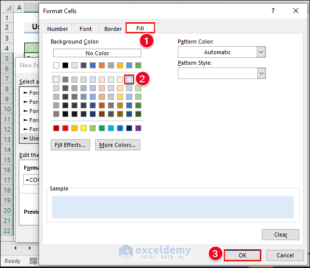 55-Selecting any color from the Fill tab