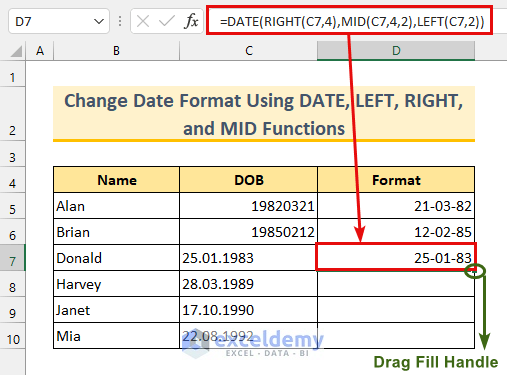 Change Date Format When Dates are in Text Format
