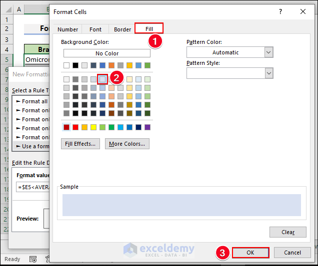 64-Choosing any color from the Fill tab