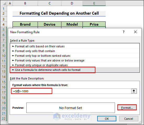 9-Applying formula to format cells