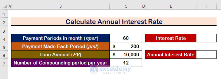 How to Calculate Interest Rate in Excel (3 Ways) - ExcelDemy