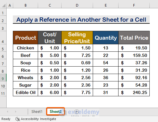 Effective Ways to Perform Cell Reference in Another Sheet with Excel VBA