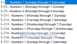 Convert Date to Day-Number of a Week Using WEEKDAY Function