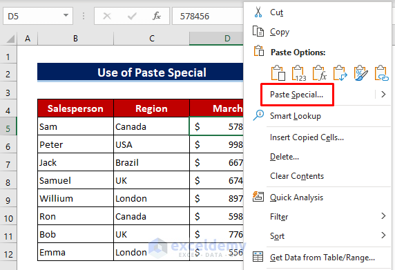 Apply Paste Special to Copy Conditional Formatting to Another Sheet