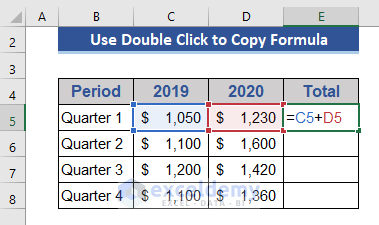 Copy Formula Using Double Click