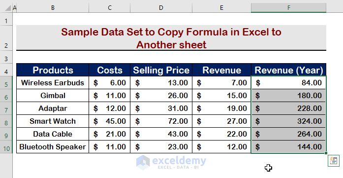 Perform Find & Replace Option to Copy Formula to Another sheet in Excel