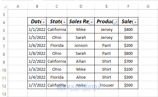 Copy Filtered Cells in excel