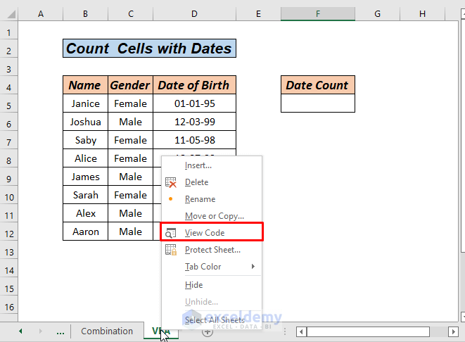 count number of cells with dates in Excel VBA