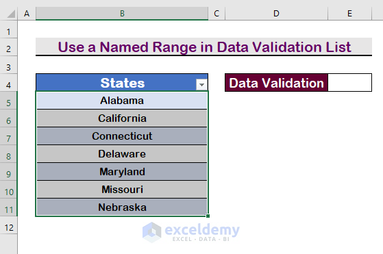 Effective Ways to Make a Data Validation List from Table in Excel