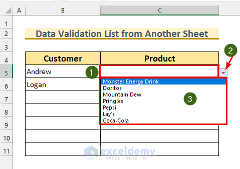 Data Validation list from another Sheet