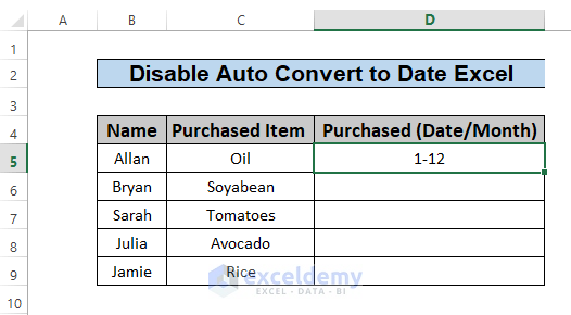 Disable auto convert to date excel formatting