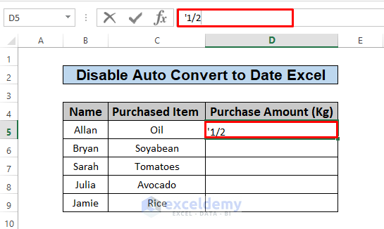 Disable auto convert to date excel using apostrophe