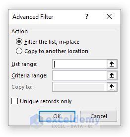 Excel Advanced Filter to Copy Data Set to Another Location