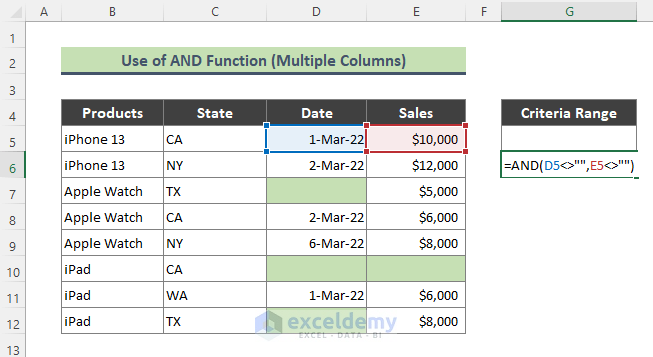 AND Function with Advanced Filter to Exclude Blank Cells from Multiple Columns