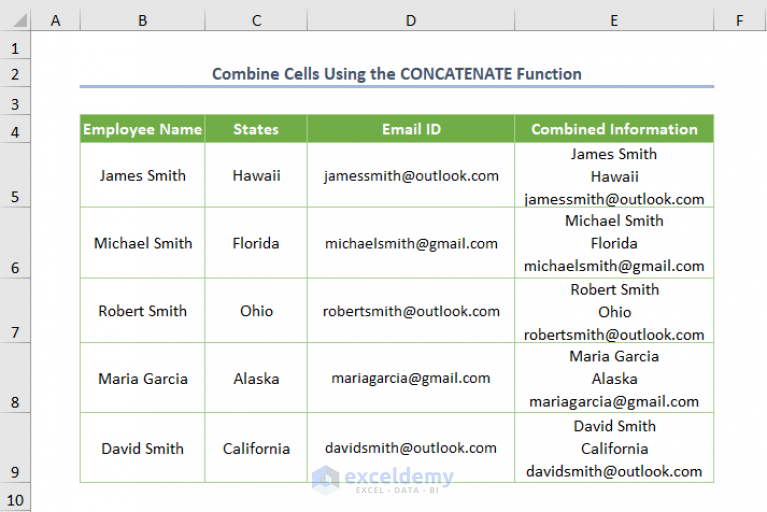 how-to-combine-cells-into-one-with-line-break-in-excel-5-methods