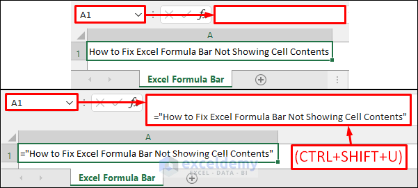 [Fixed] Excel Formula Bar Not Showing Cell Contents