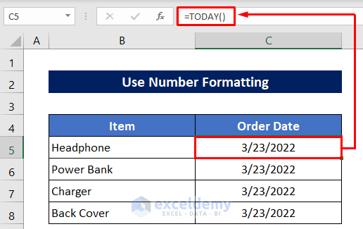 Convert Date to Month and Year Using Number Formatting