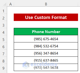 Use Custom Option from Number Group If Phone Number Format Is Not Working
