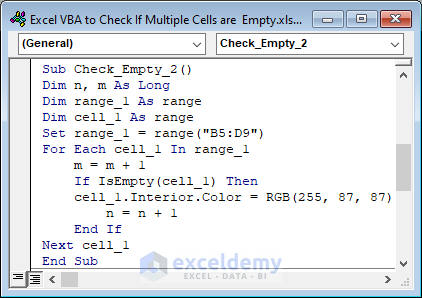 Highlight Empty Cells with Excel VBA
