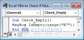 VBA to Check If Single Cell is Empty
