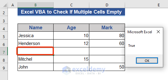 VBA to Check If Single Cell is Empty