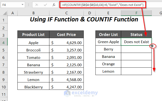 IF and COUNTIF Function