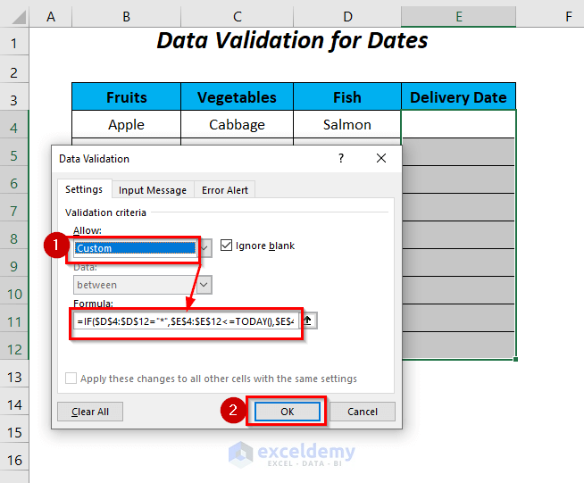 How To Use IF Statement In Data Validation Formula In Excel 6 Ways How To Use IF Statement In Data Validation Formula In Excel 6 Ways