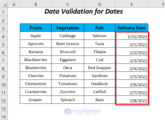Excel data validation formula if statement