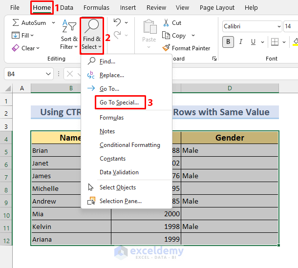Filling a certain number of Blank rows in excel automatically by applying CTRL + ENTER