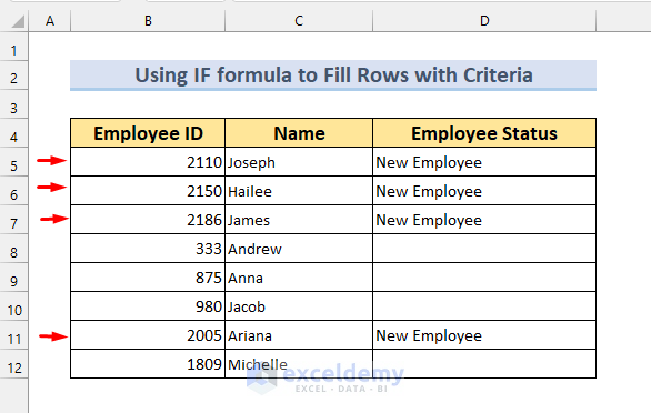 Using IF Function for filling a certain number of rows in excel automatically