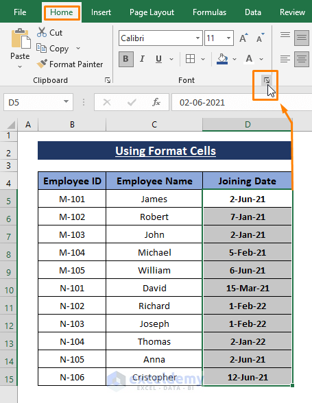 Format cells-Convert Date to Day of Year in Excel