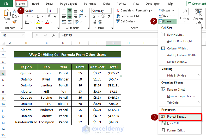 Hide Formulas From Other Users Using Protection On Entire Sheet