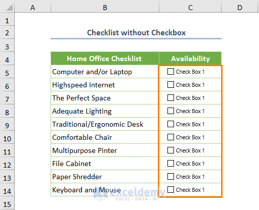 How to Add Multiple Checkboxes in Excel