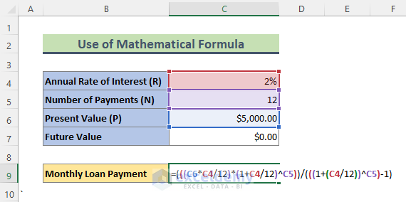 Use Mathematical Formula to Find Gold Loan Interest