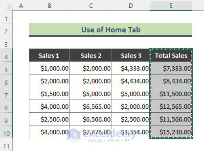 Use Excel Home Tab to Copy and Paste without Formulas