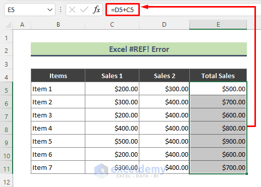 What is #REF! Error in Excel?