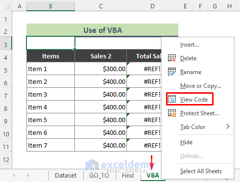 Excel VBA to Find Reference (#REF!) Errors